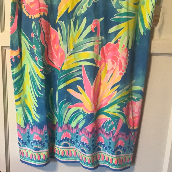 SOLD-Lilly Pulitzer flamingo 🦩 bennet blue dress - Picture 5 of 10